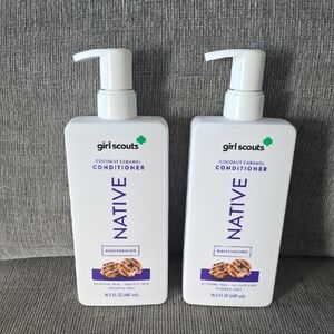 Native Girl Scouts Coconut Caramel‎ Moisturizing Conditioner, 2 Bottles, 16.5oz.